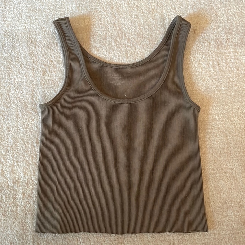 brandy brown cropped tank